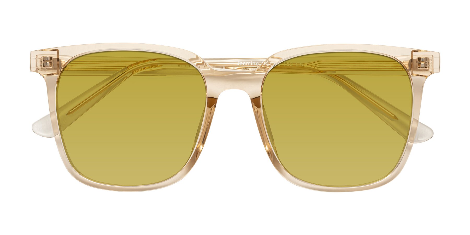 Folded Front of Jasmine in Champagne with Champagne Tinted Lenses