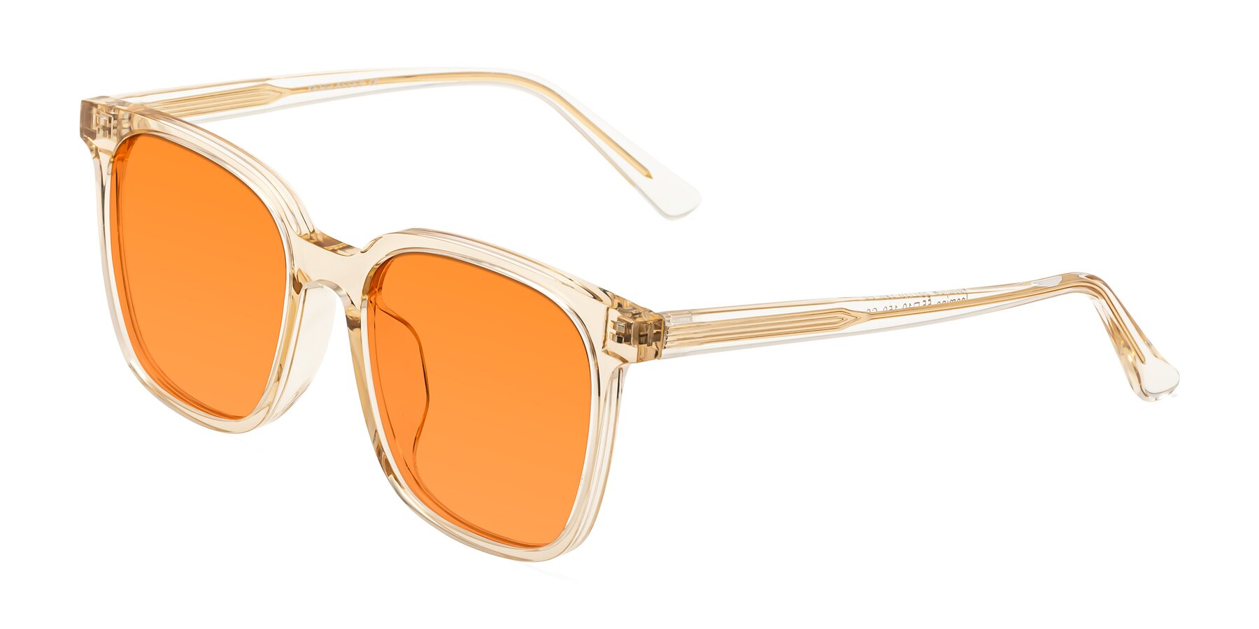 Angle of Jasmine in Champagne with Orange Tinted Lenses
