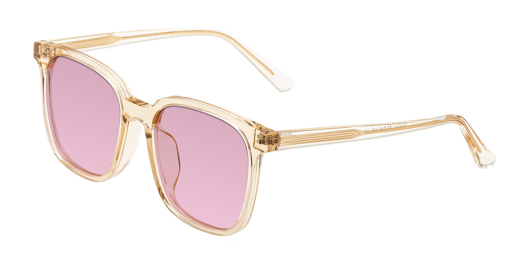 Angle of Jasmine in Champagne with Light Wine Tinted Lenses