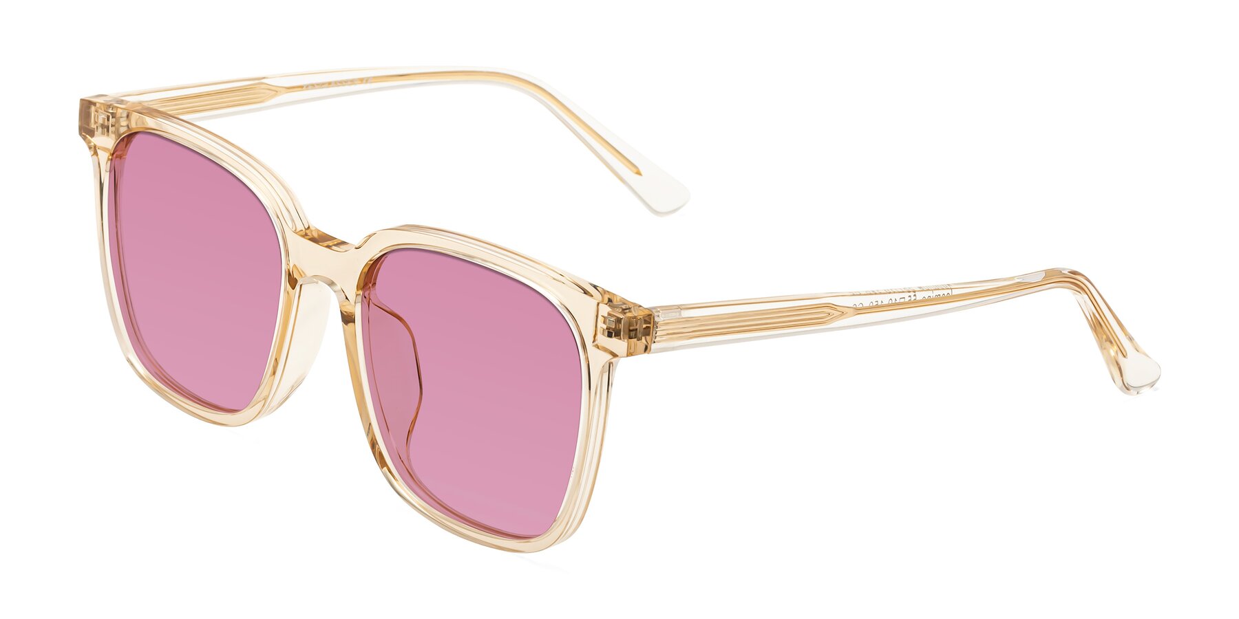 Angle of Jasmine in Champagne with Medium Wine Tinted Lenses