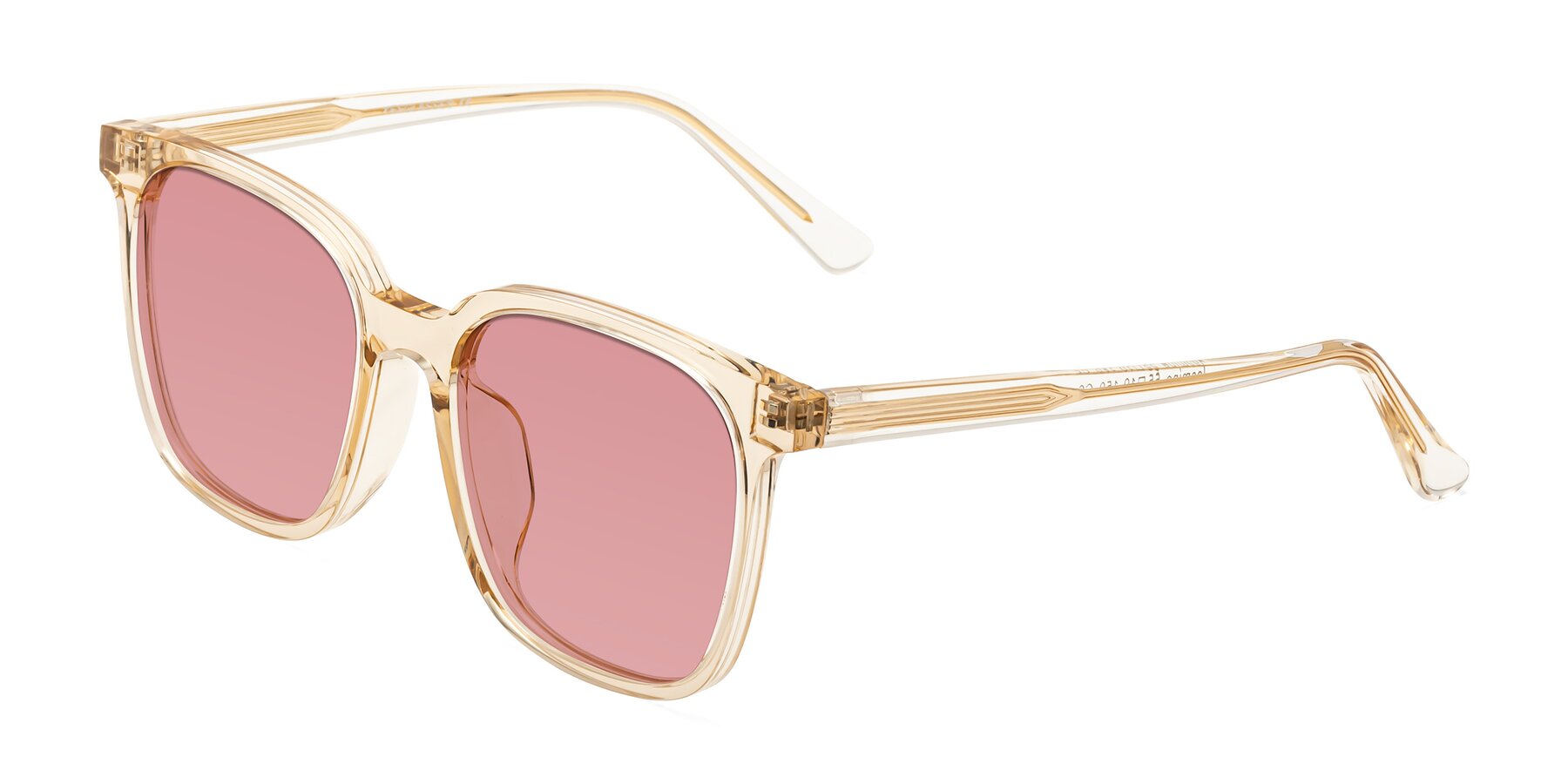 Angle of Jasmine in Champagne with Medium Garnet Tinted Lenses