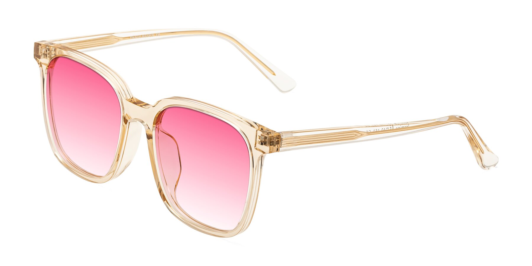 Angle of Jasmine in Champagne with Pink Gradient Lenses