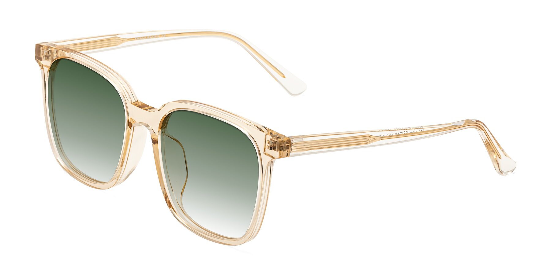 Angle of Jasmine in Champagne with Green Gradient Lenses