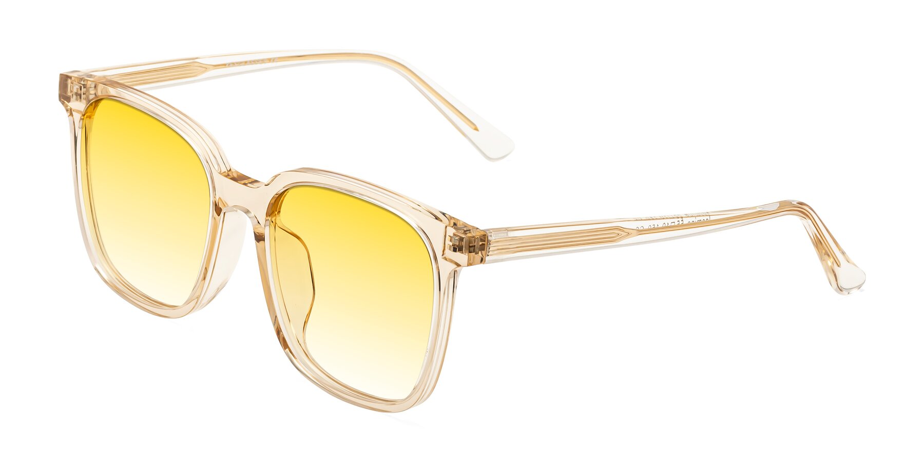 Angle of Jasmine in Champagne with Yellow Gradient Lenses