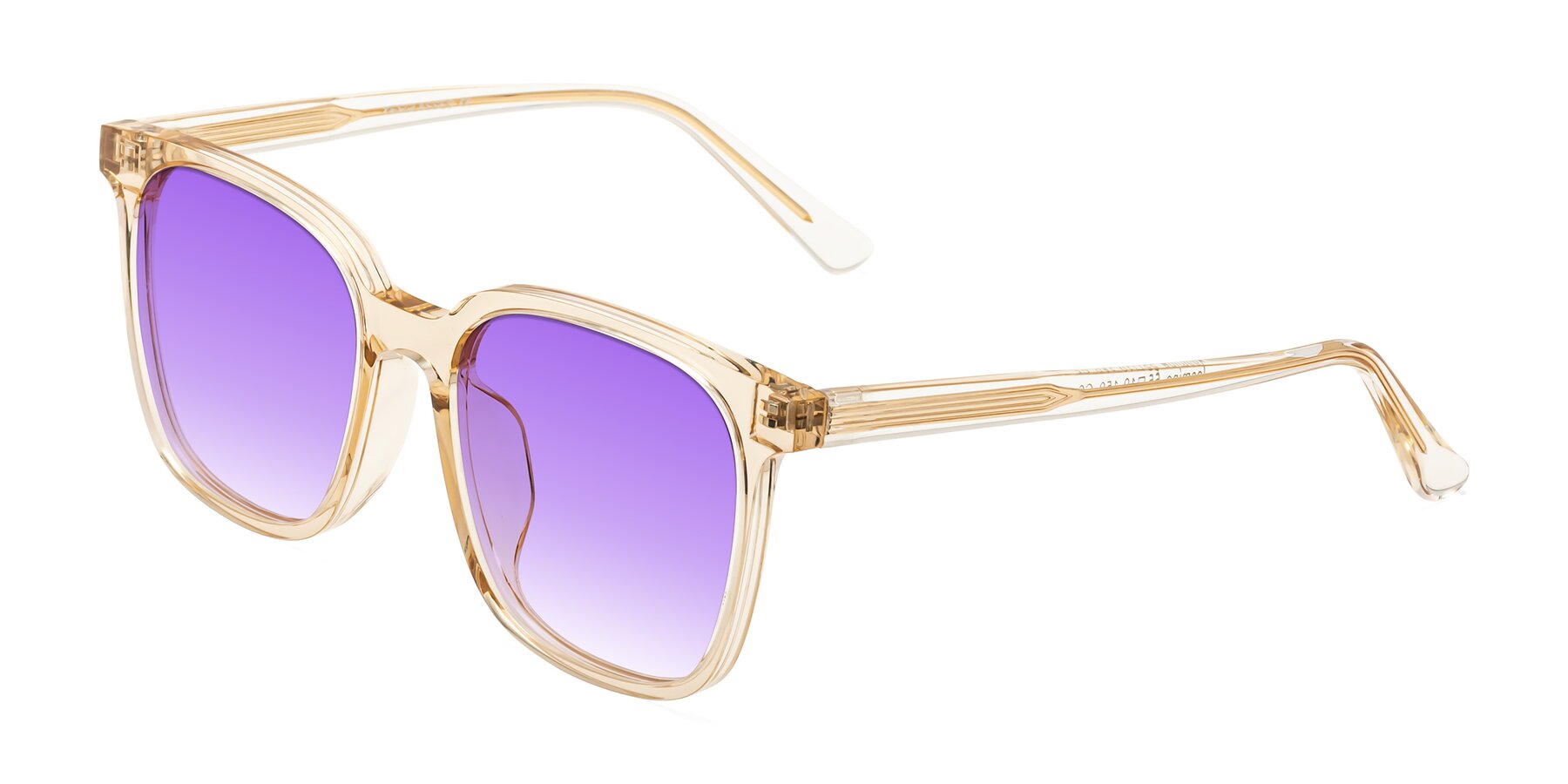 Angle of Jasmine in Champagne with Purple Gradient Lenses