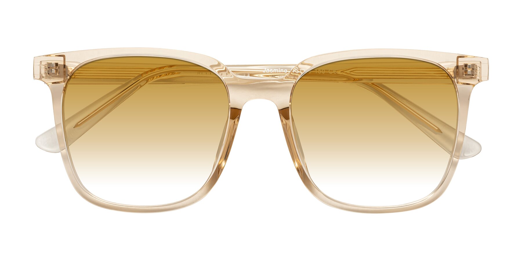 Folded Front of Jasmine in Champagne with Champagne Gradient Lenses