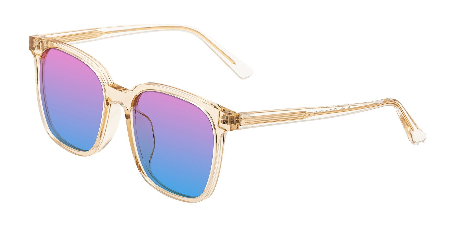 Angle of Jasmine in Champagne with Pink / Blue Gradient Lenses