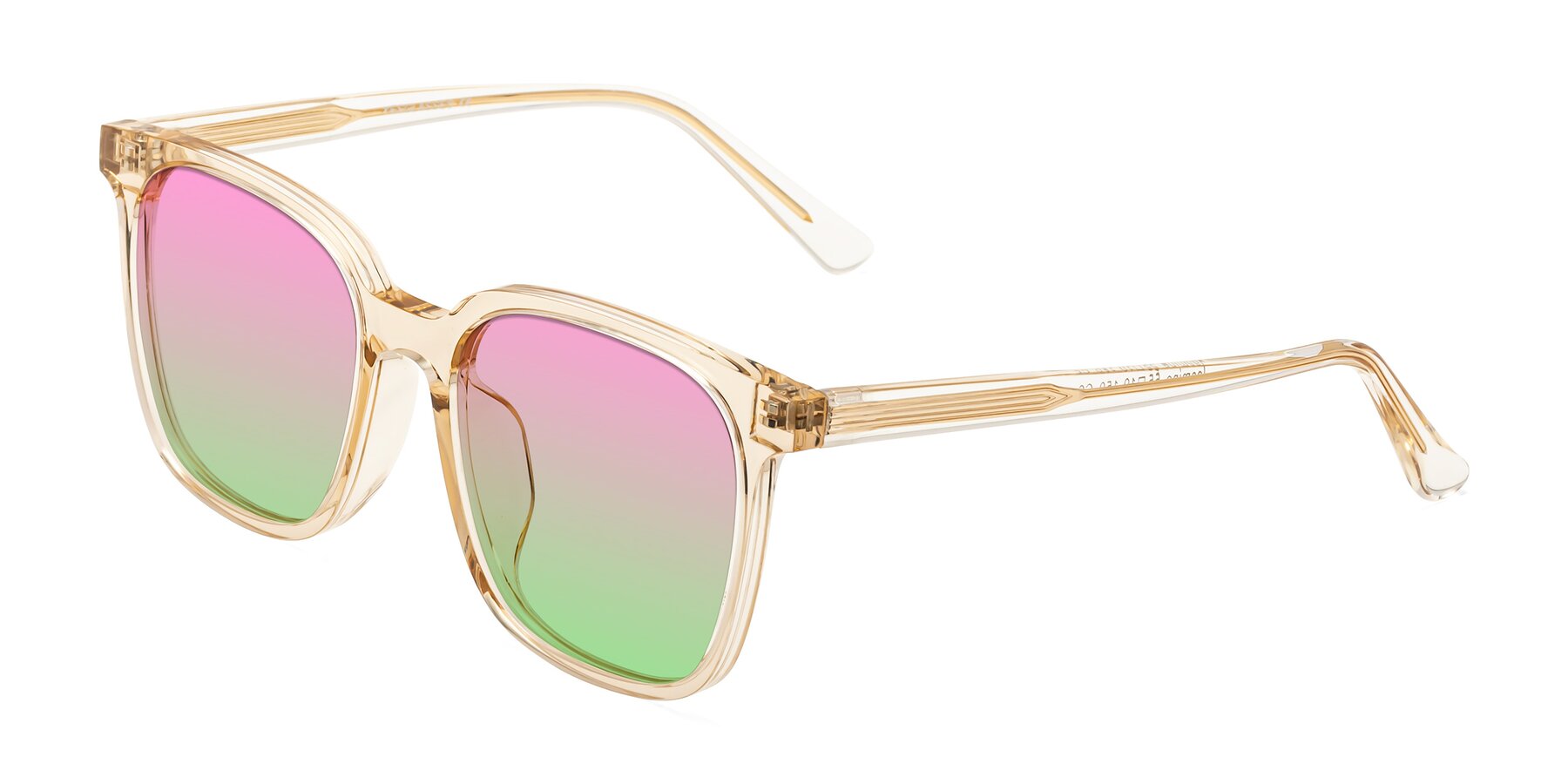 Angle of Jasmine in Champagne with Pink / Green Gradient Lenses