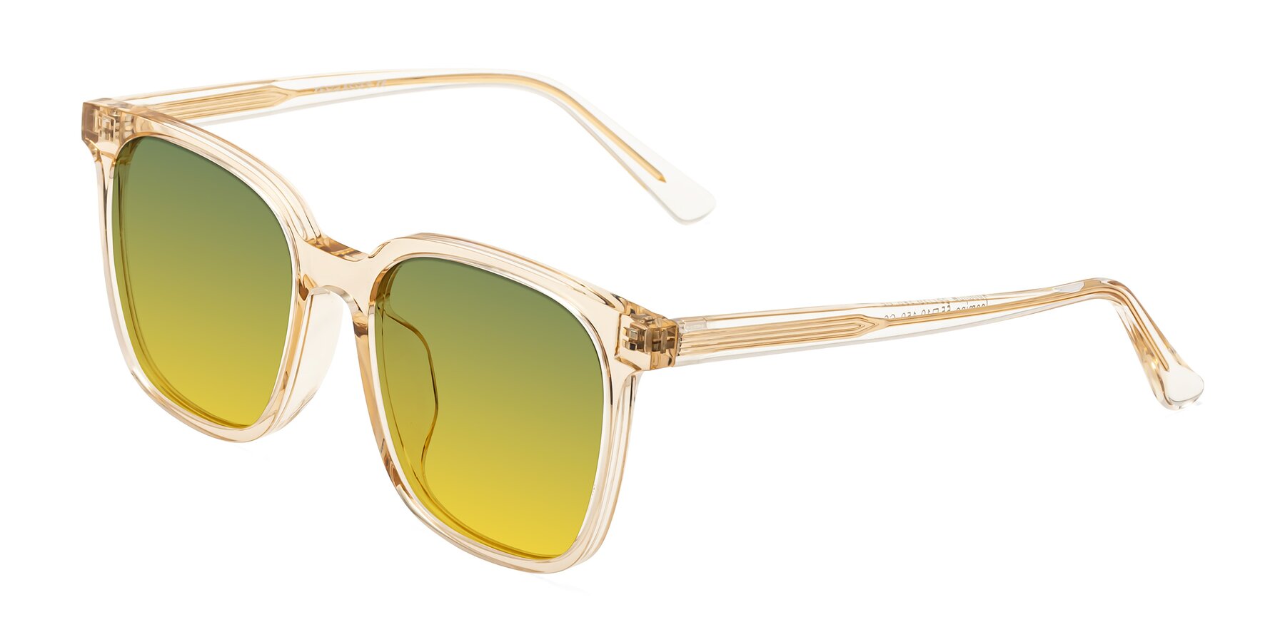 Angle of Jasmine in Champagne with Green / Yellow Gradient Lenses