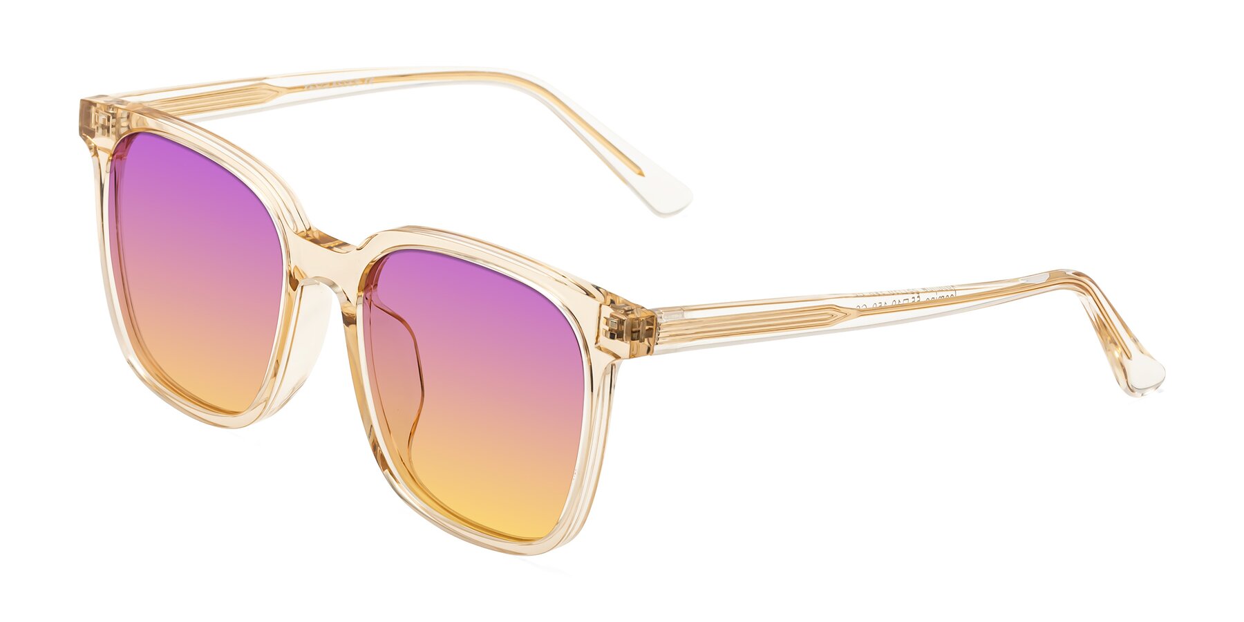 Angle of Jasmine in Champagne with Purple / Yellow Gradient Lenses