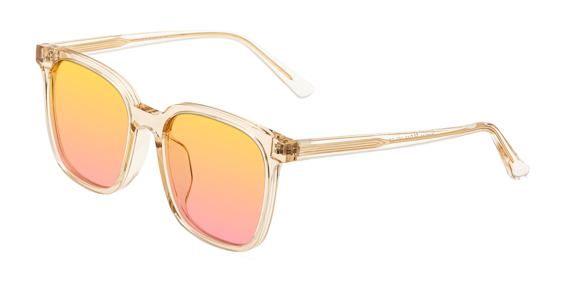Angle of Jasmine in Champagne with Yellow / Pink Gradient Lenses