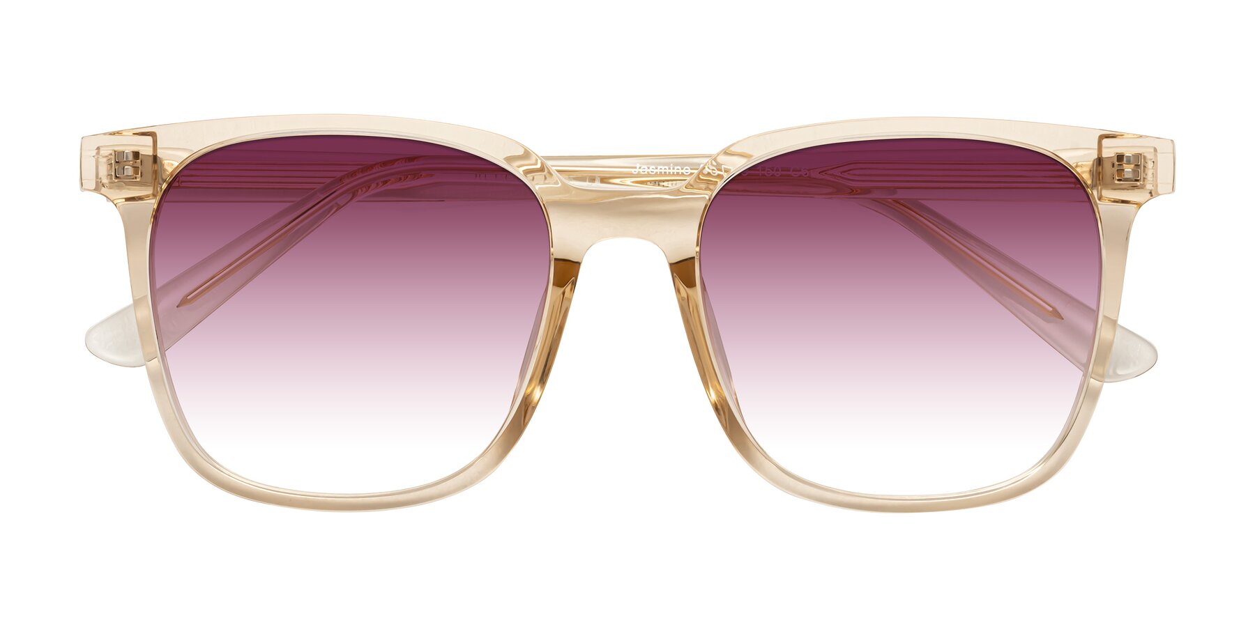 Folded Front of Jasmine in Champagne with Wine Gradient Lenses