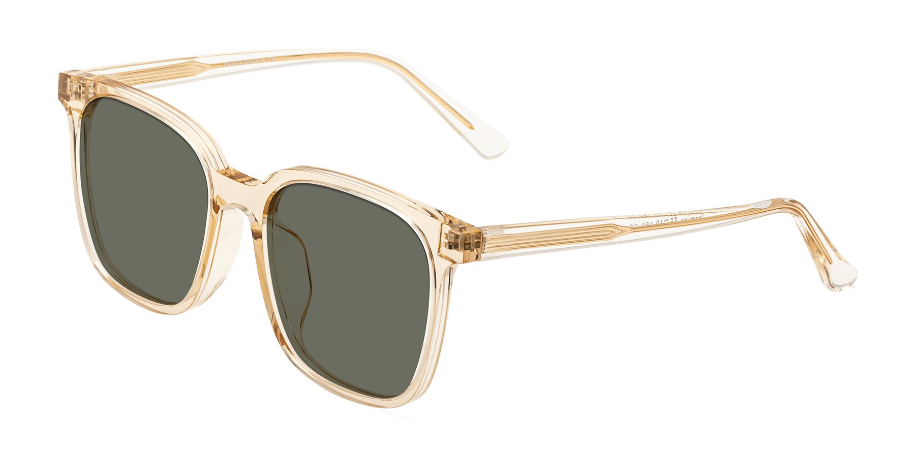 Angle of Jasmine in Champagne with Gray Polarized Lenses