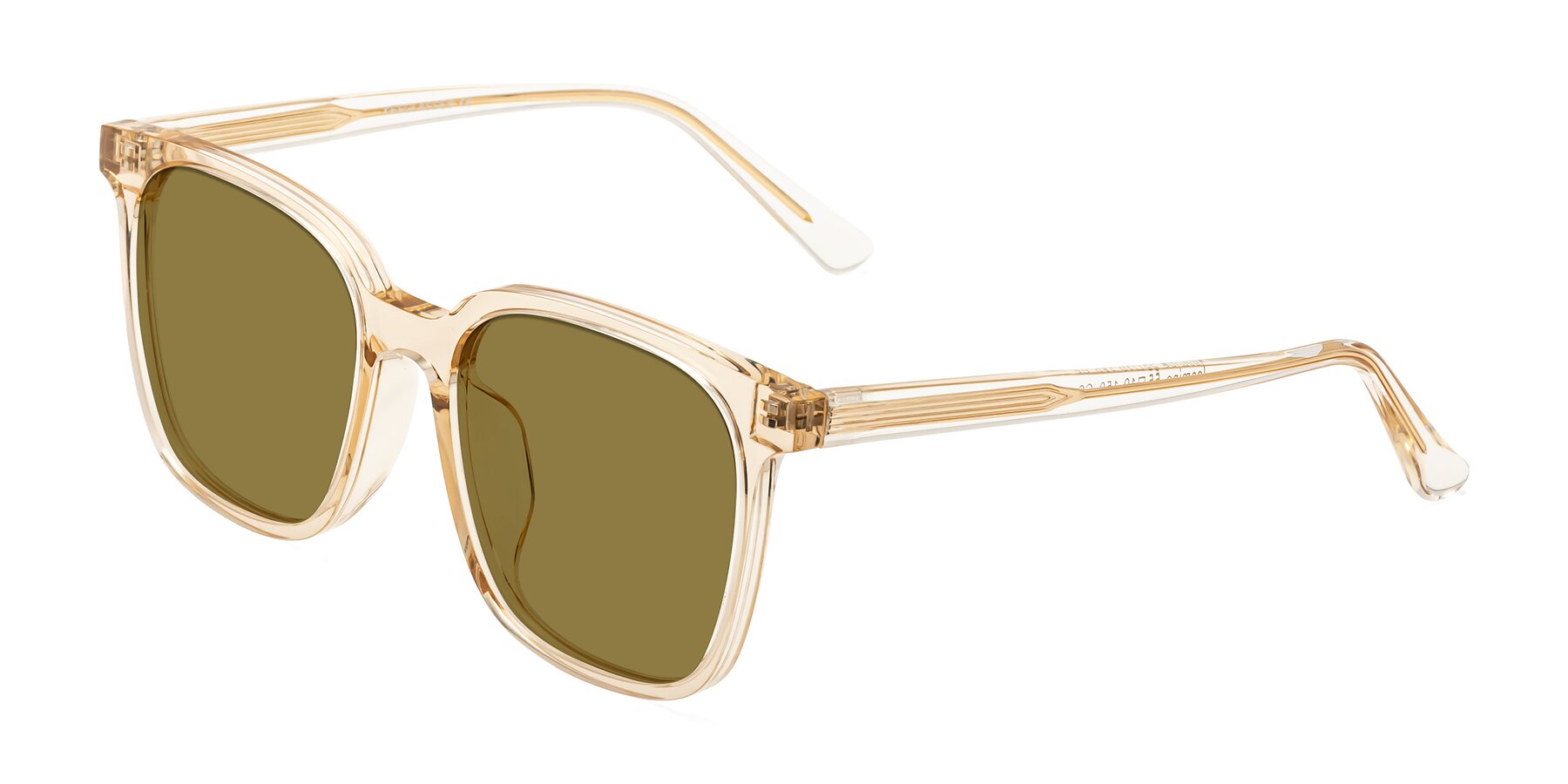 Angle of Jasmine in Champagne with Brown Polarized Lenses