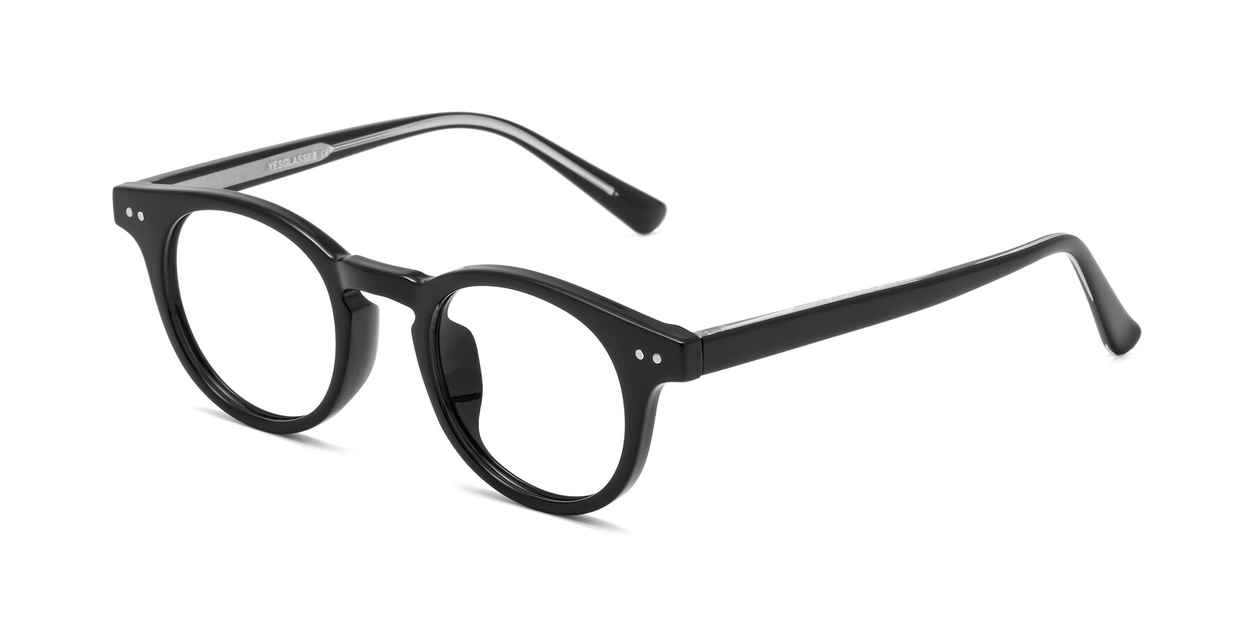 Angle of Sweet in Black with Clear Blue Light Blocking Lenses