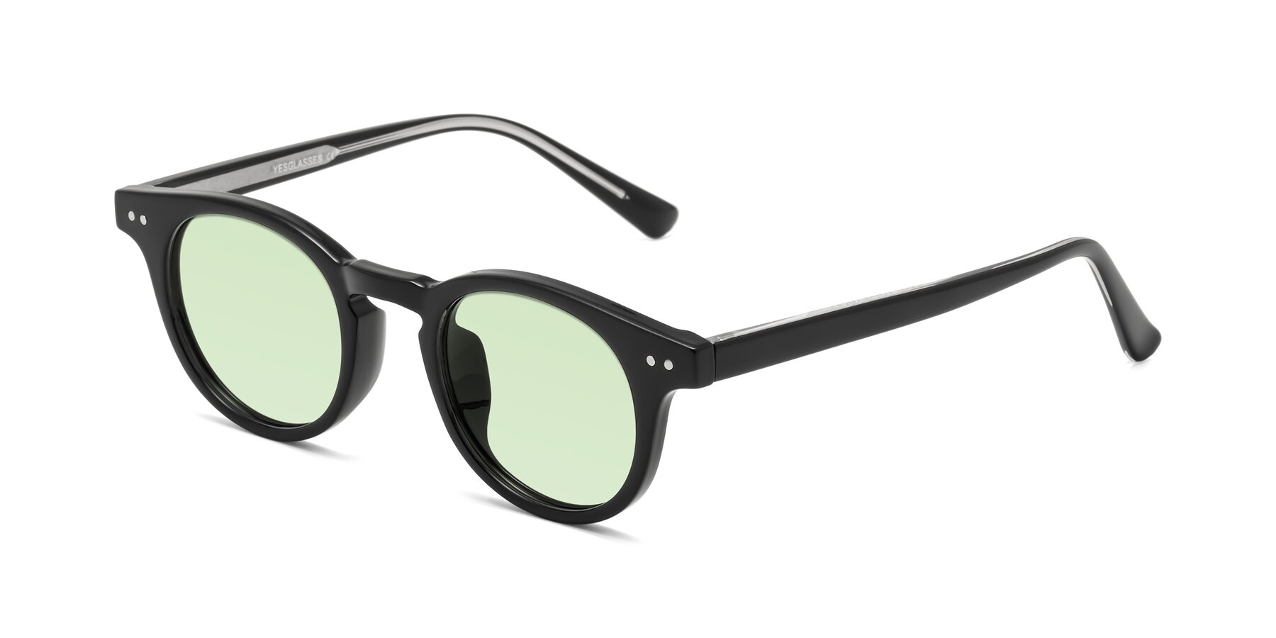 Angle of Sweet in Black with Light Green Tinted Lenses