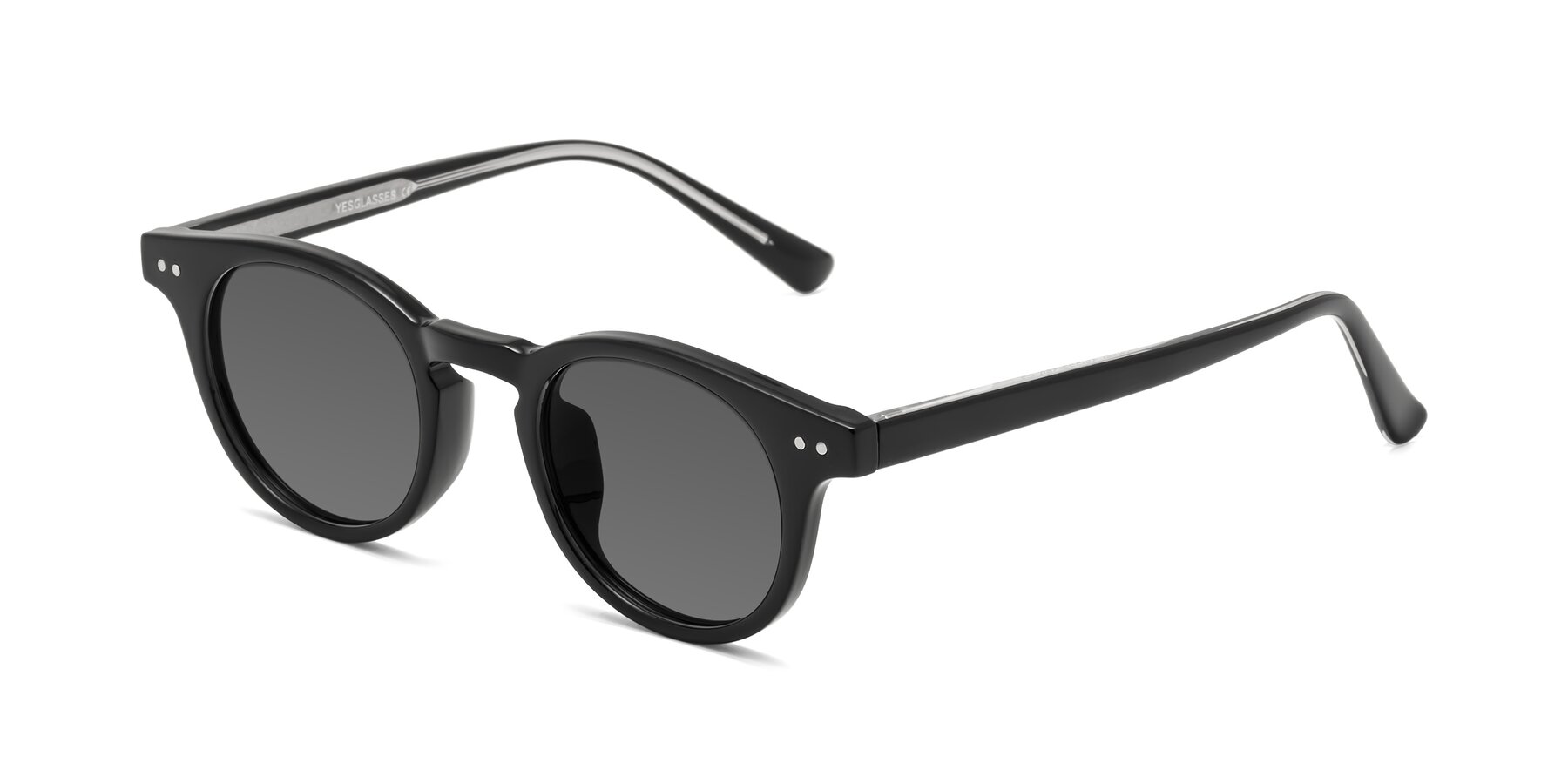 Angle of Sweet in Black with Medium Gray Tinted Lenses