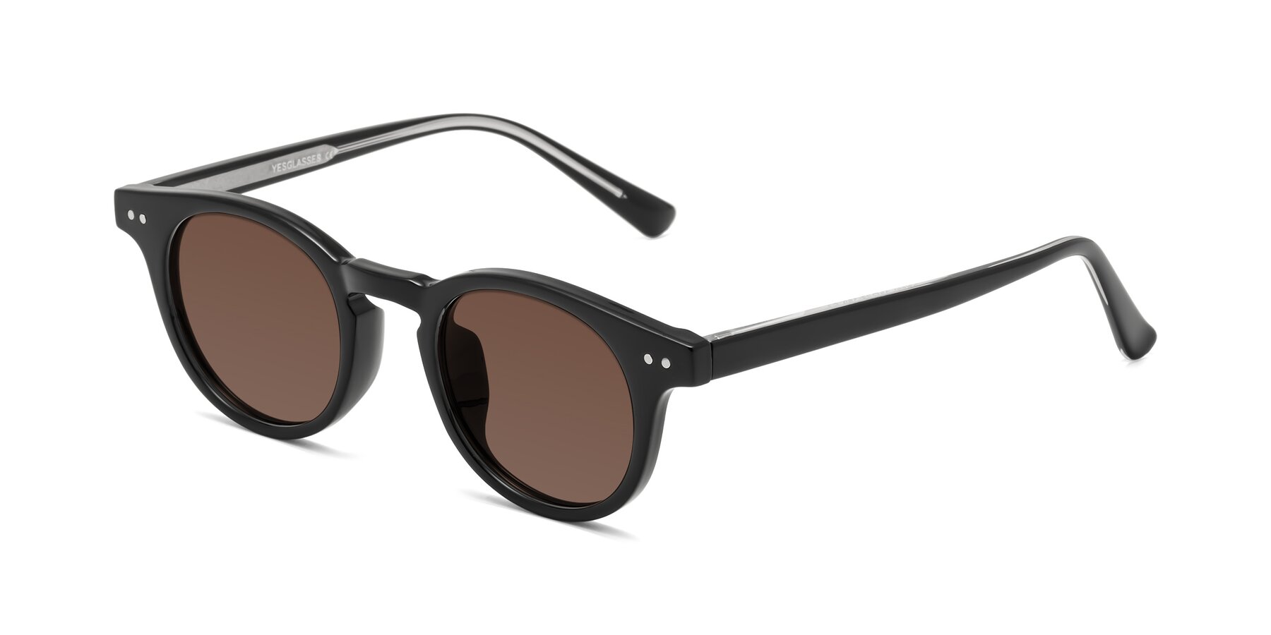 Angle of Sweet in Black with Brown Tinted Lenses