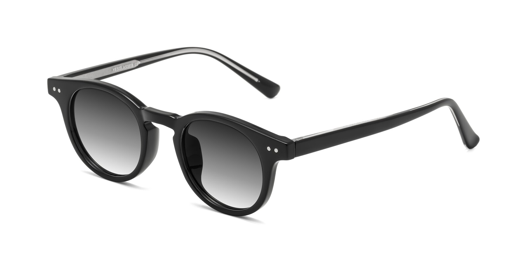Angle of Sweet in Black with Gray Gradient Lenses