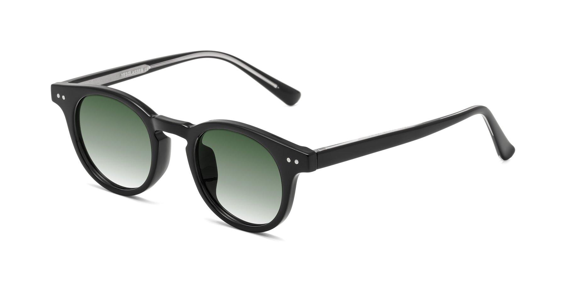 Angle of Sweet in Black with Green Gradient Lenses
