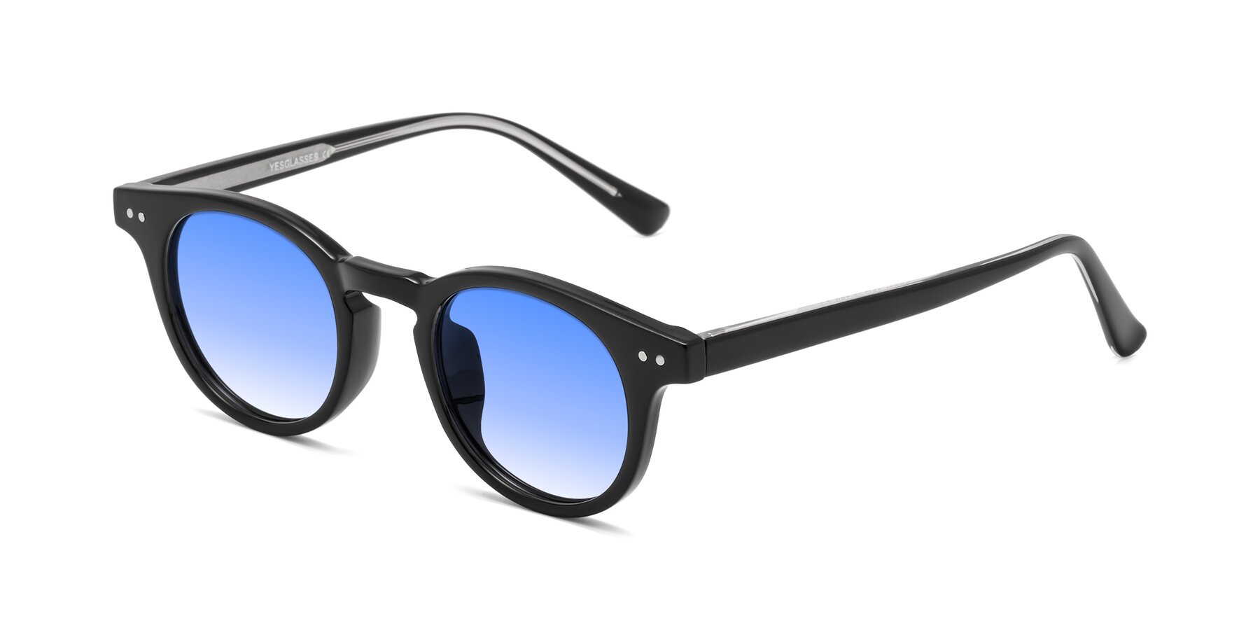 Angle of Sweet in Black with Blue Gradient Lenses