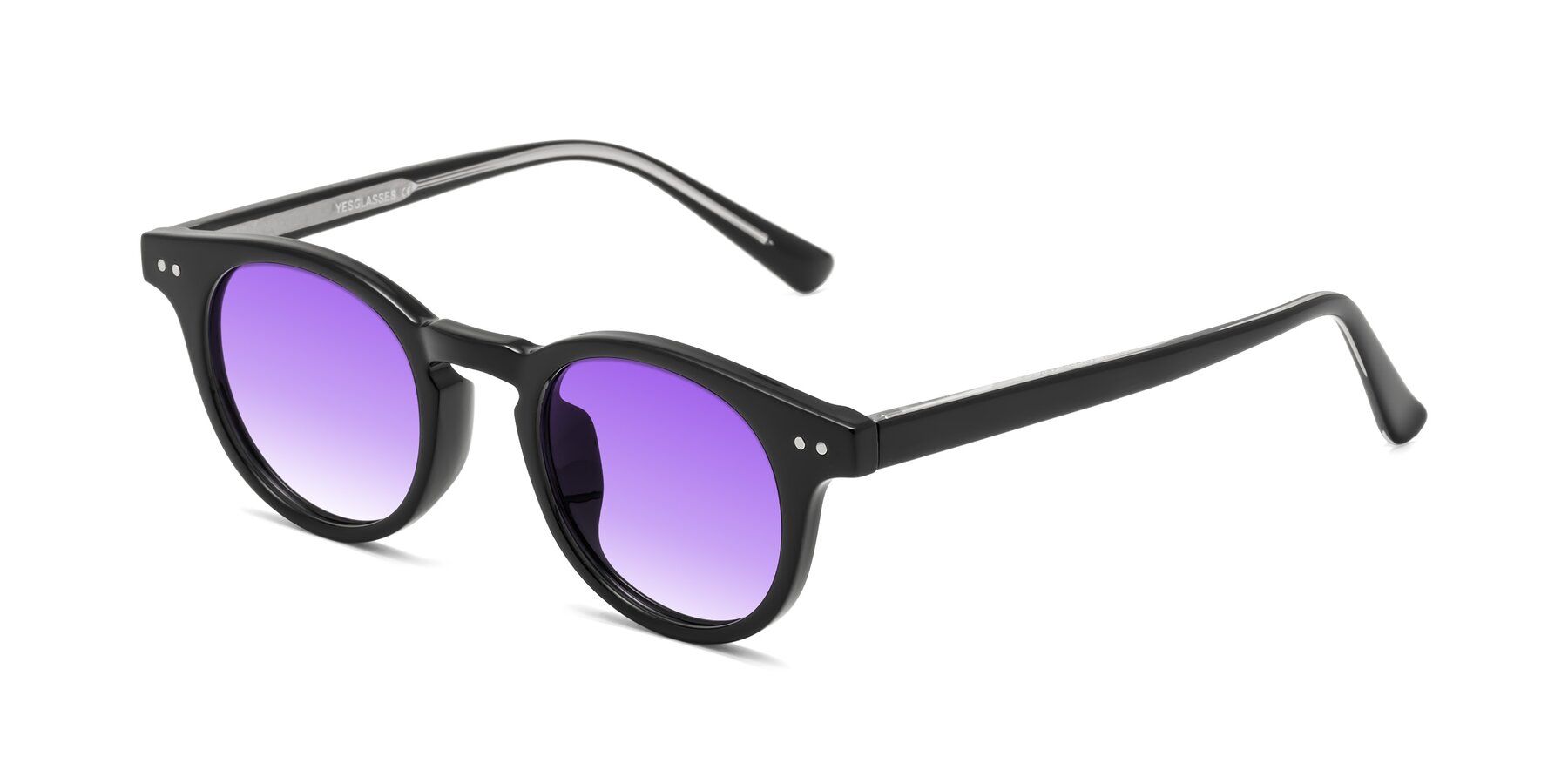 Angle of Sweet in Black with Purple Gradient Lenses