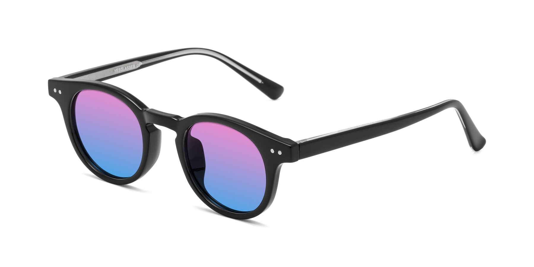 Angle of Sweet in Black with Pink / Blue Gradient Lenses