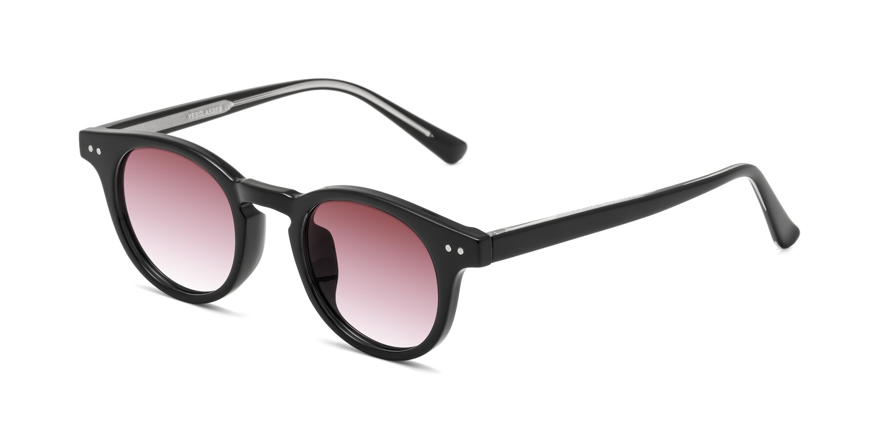 Angle of Sweet in Black with Garnet Gradient Lenses