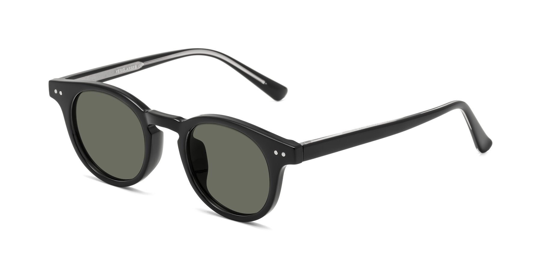 Angle of Sweet in Black with Gray Polarized Lenses