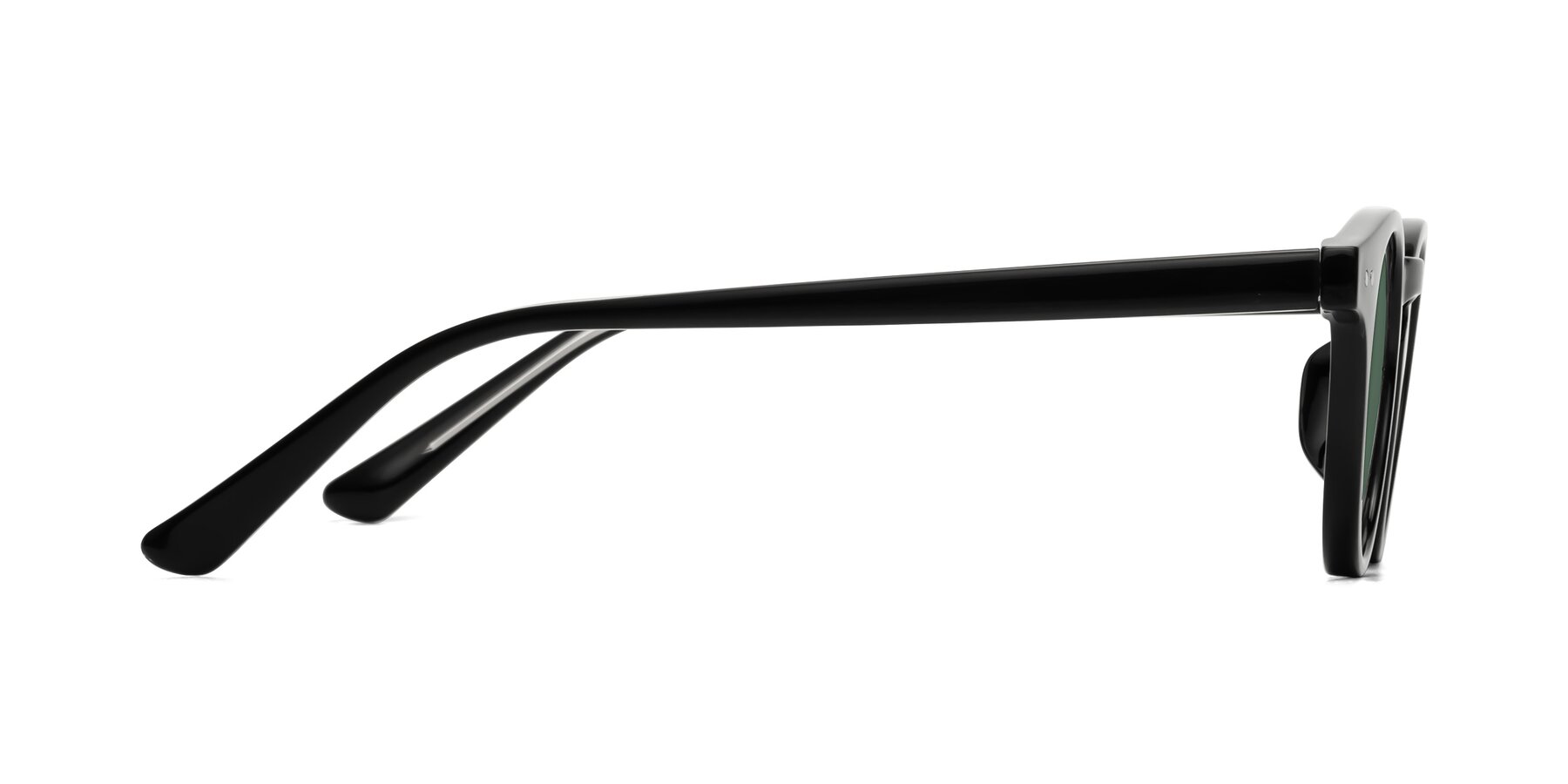Side of Sweet in Black with Green Polarized Lenses