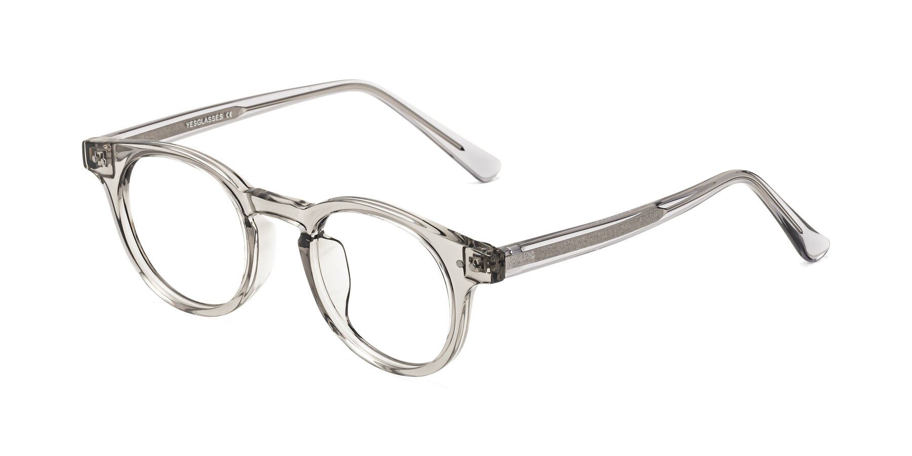 Angle of Sweet in Translucent Gray with Clear Blue Light Blocking Lenses