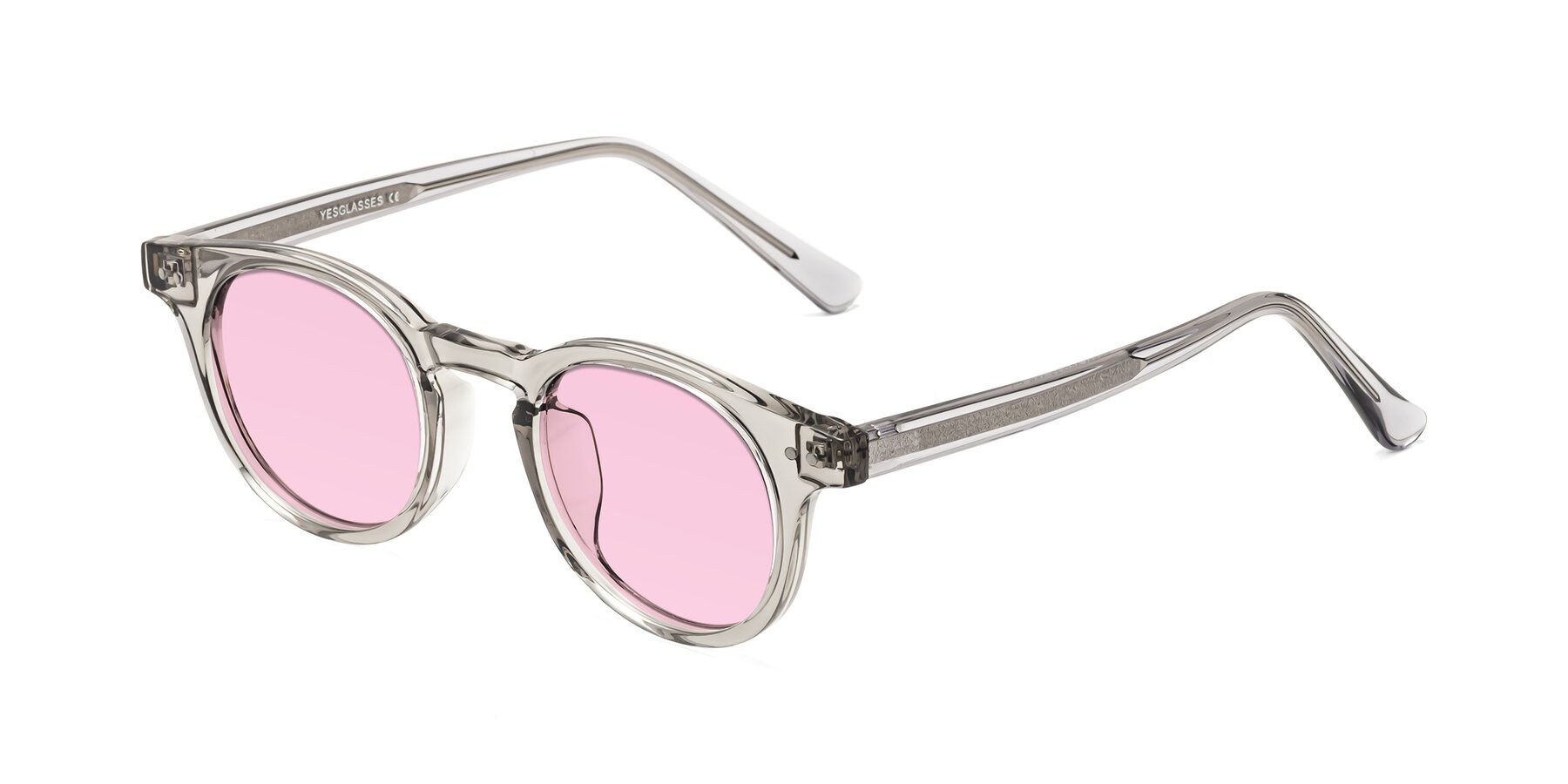 Angle of Sweet in Translucent Gray with Light Pink Tinted Lenses