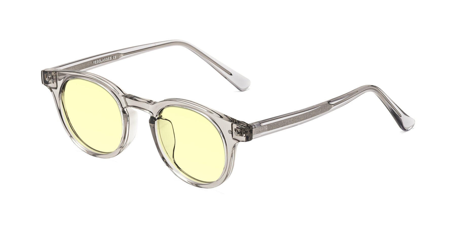 Angle of Sweet in Translucent Gray with Light Yellow Tinted Lenses