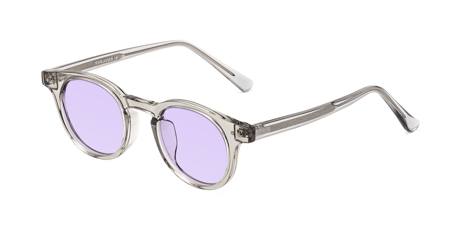 Angle of Sweet in Translucent Gray with Light Purple Tinted Lenses