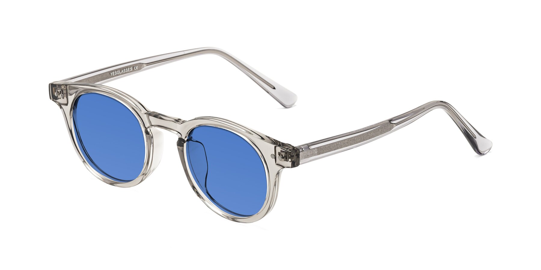 Angle of Sweet in Translucent Gray with Blue Tinted Lenses