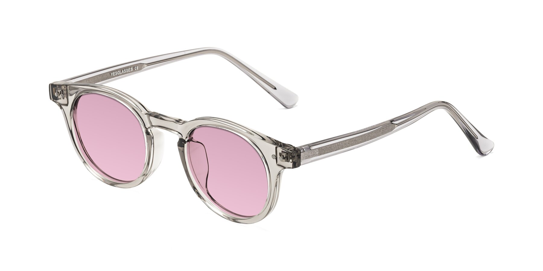 Angle of Sweet in Translucent Gray with Light Wine Tinted Lenses