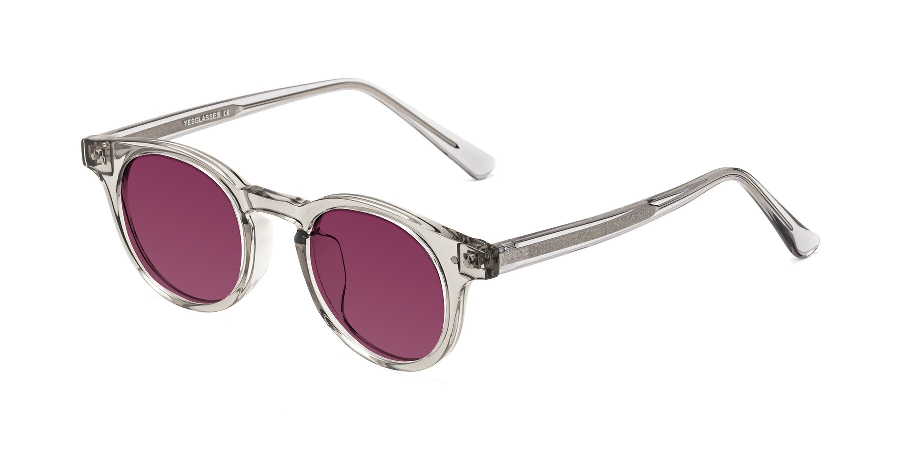 Angle of Sweet in Translucent Gray with Wine Tinted Lenses