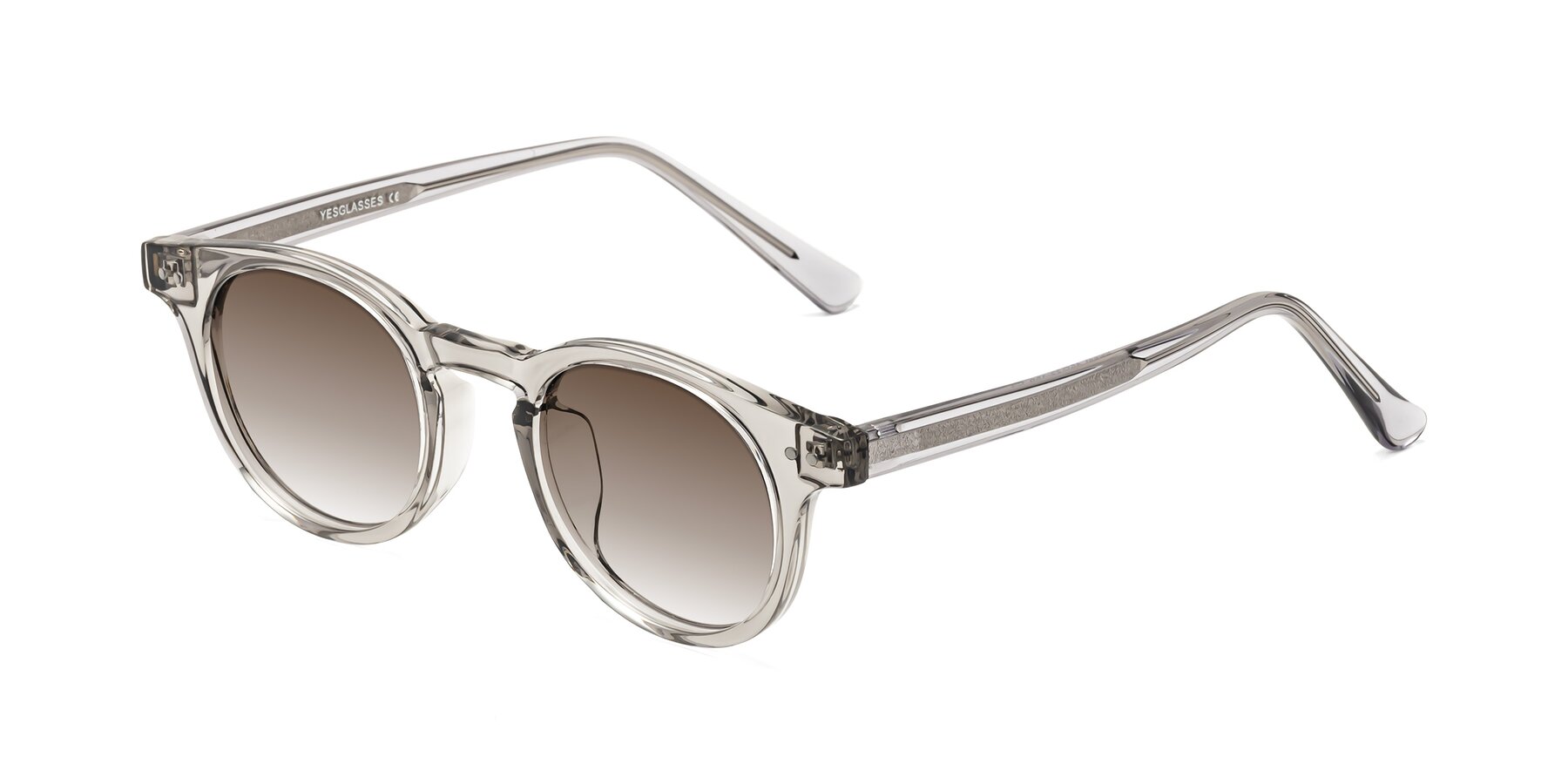 Angle of Sweet in Translucent Gray with Brown Gradient Lenses