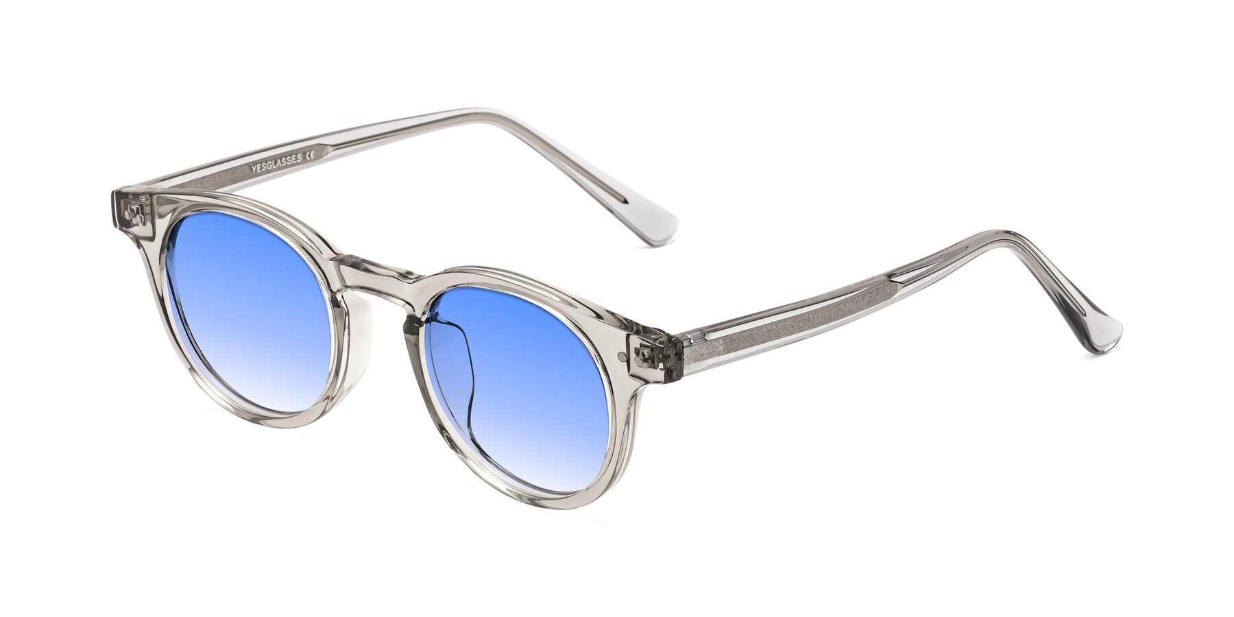 Angle of Sweet in Translucent Gray with Blue Gradient Lenses