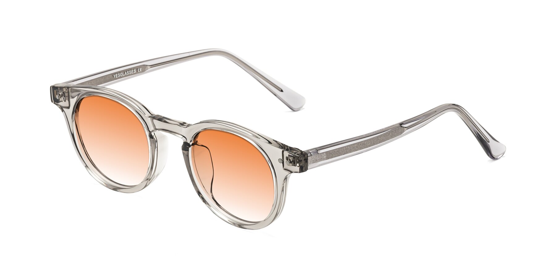 Angle of Sweet in Translucent Gray with Orange Gradient Lenses