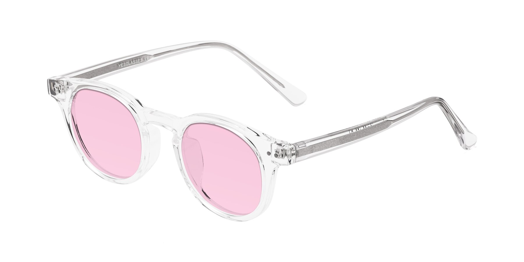 Angle of Sweet in Clear with Light Pink Tinted Lenses