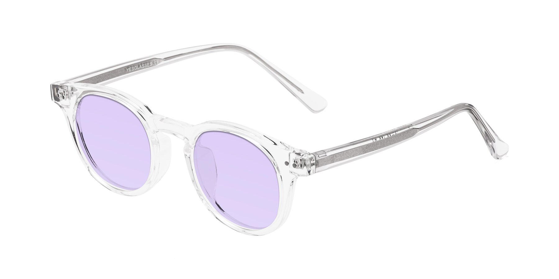 Angle of Sweet in Clear with Light Purple Tinted Lenses