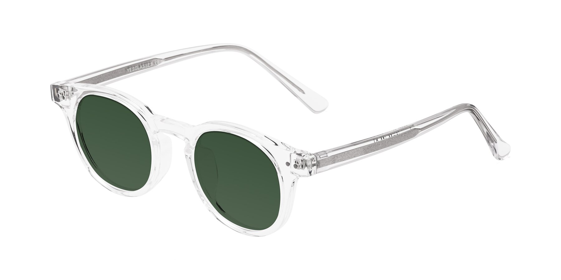 Angle of Sweet in Clear with Green Tinted Lenses