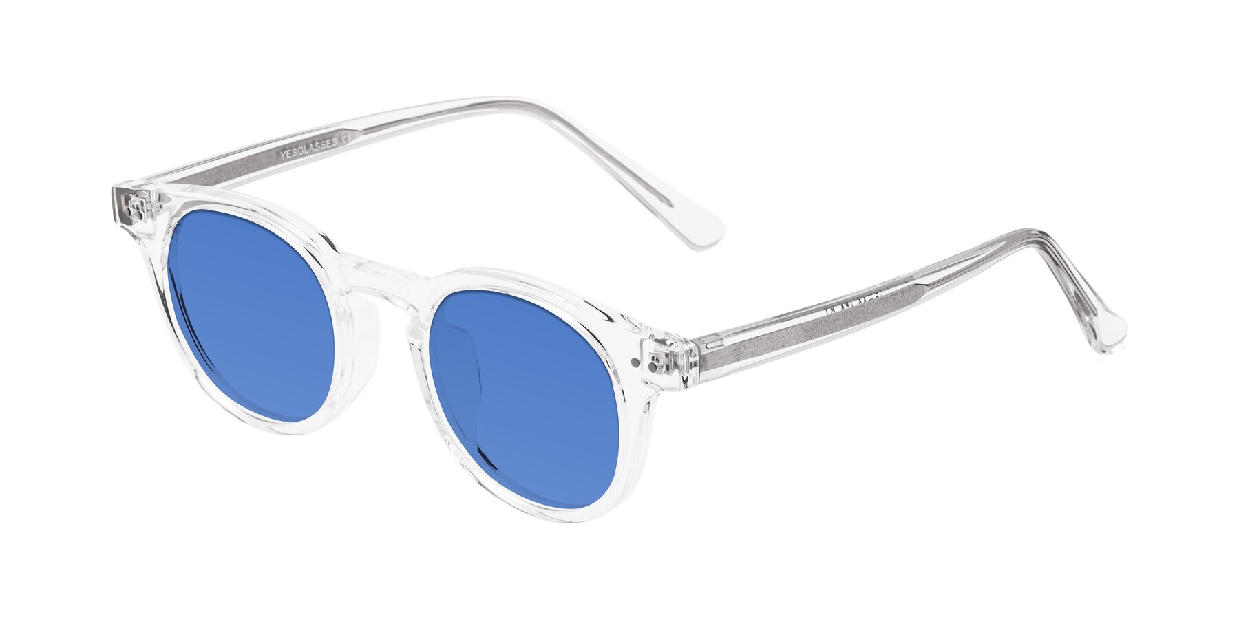 Angle of Sweet in Clear with Blue Tinted Lenses
