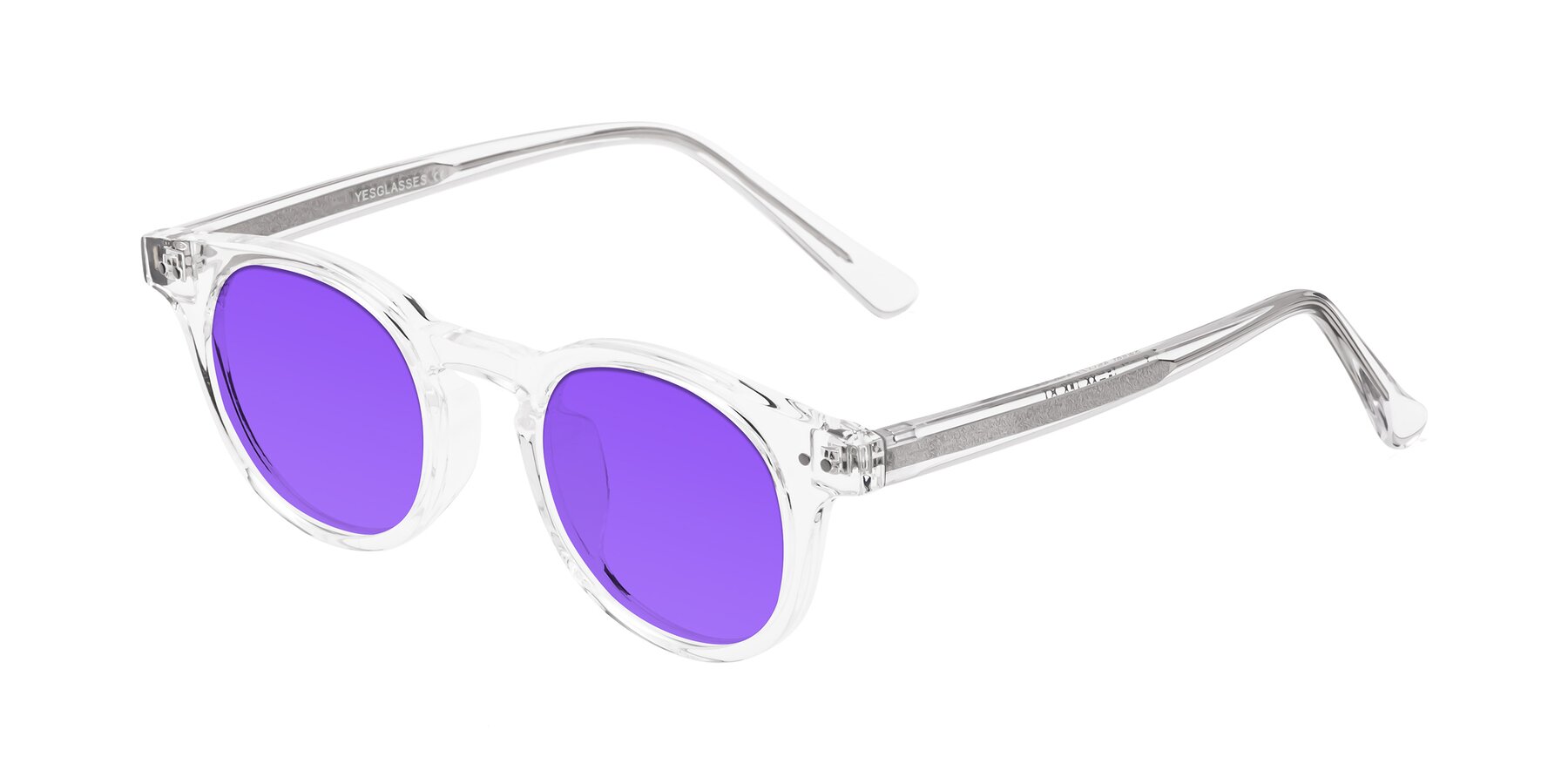 Angle of Sweet in Clear with Purple Tinted Lenses