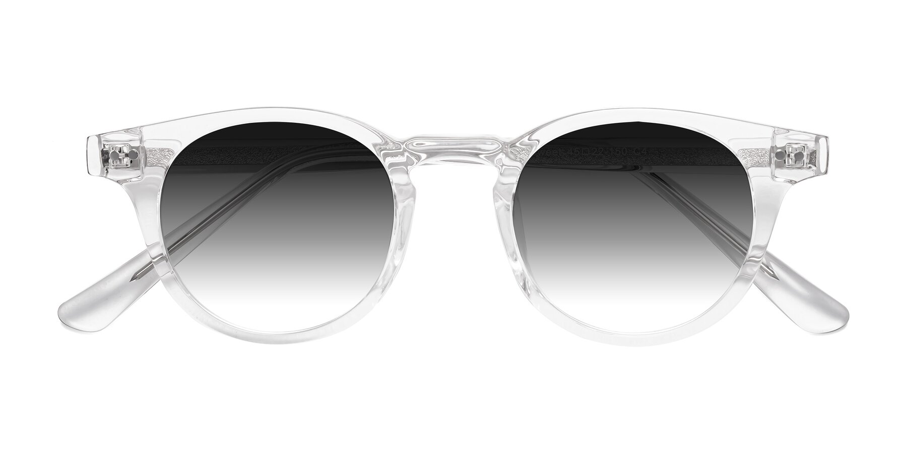 Folded Front of Sweet in Clear with Gray Gradient Lenses