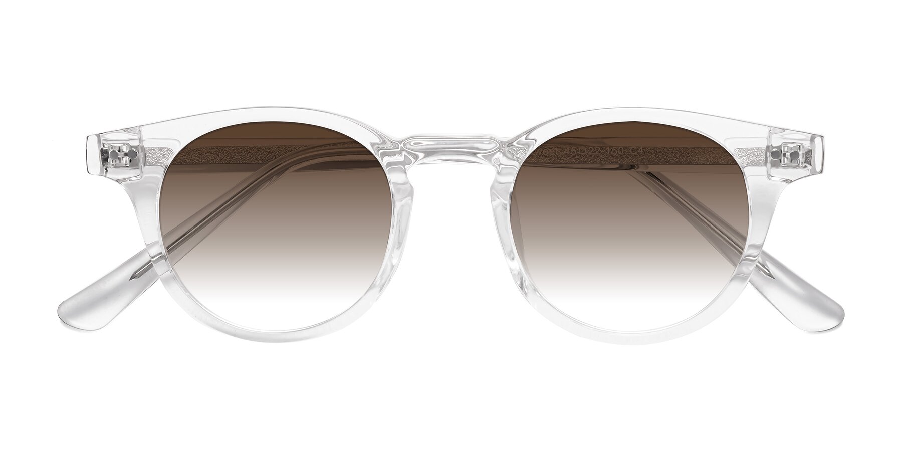 Folded Front of Sweet in Clear with Brown Gradient Lenses