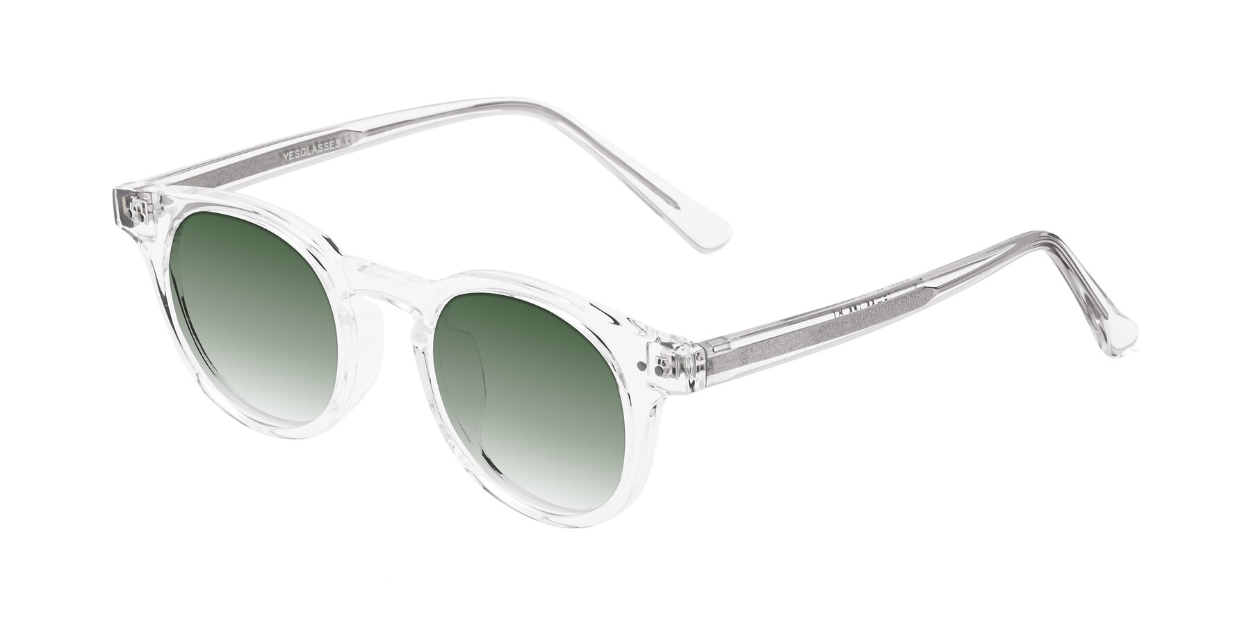 Angle of Sweet in Clear with Green Gradient Lenses