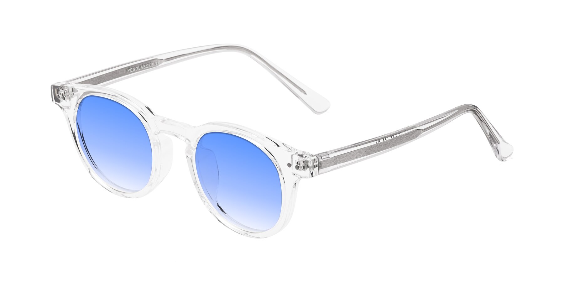 Angle of Sweet in Clear with Blue Gradient Lenses