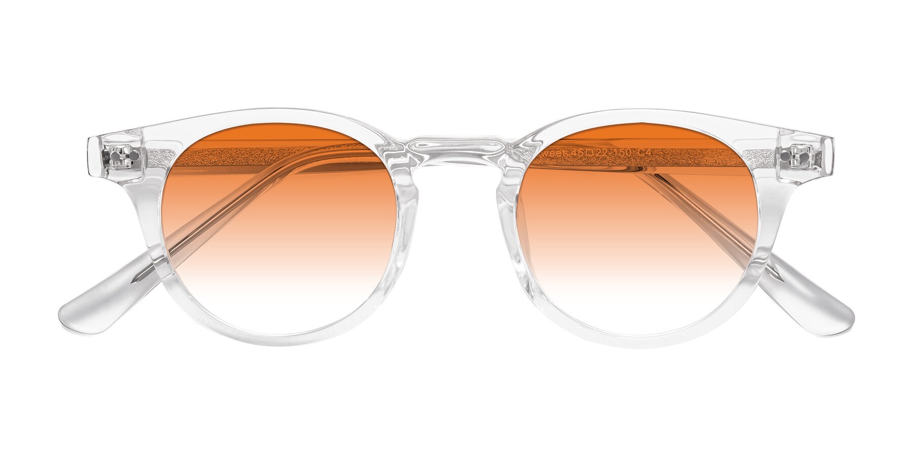 Folded Front of Sweet in Clear with Orange Gradient Lenses
